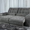 Sofa-Retratil-Reclinavel-Columbus-2.20m-Veludo-Cinza-Molas-Bonnel
